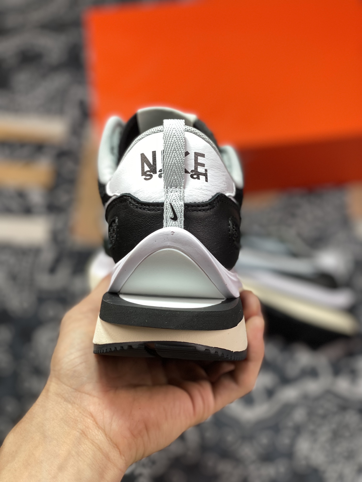 Purely original / unidentifiable Sacai x Nike Vaporwaffle 3.0 ” Black and White ” CV1363-001