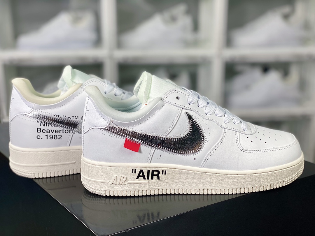 300 Off-White x 【Nike】 Air Force 1'07 Low"White AF100"空军一号板鞋“OW白银钩”AO4297-100