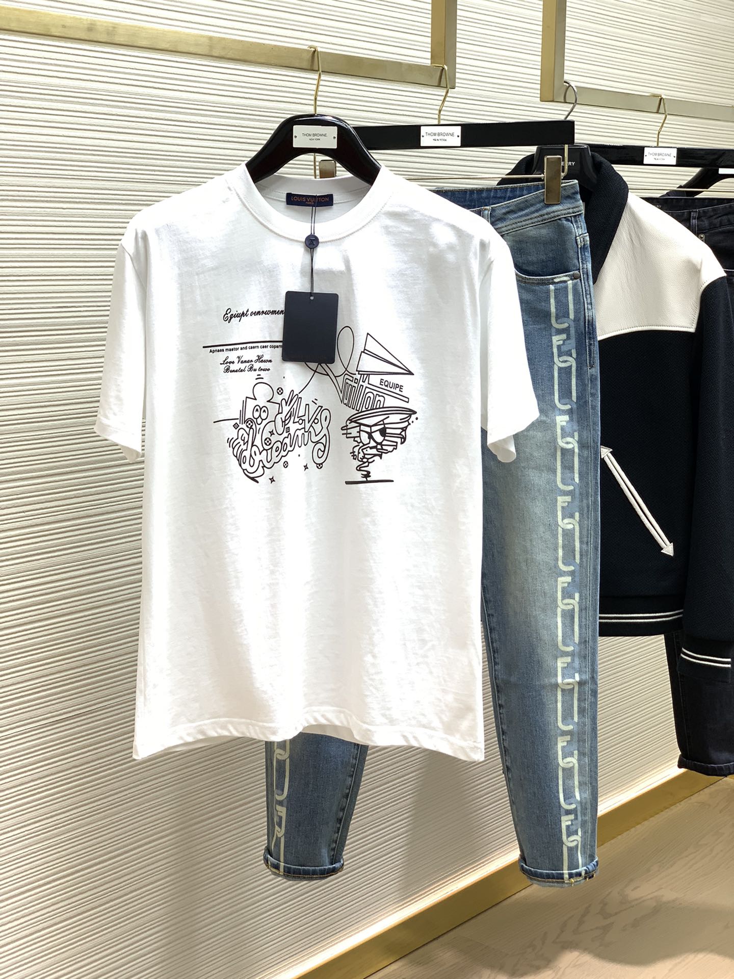 Louis Vuitton Clothing T-Shirt Printing Summer Collection Fashion Short Sleeve
