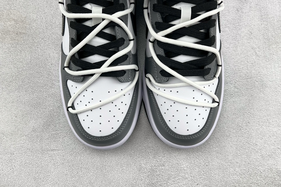 [Customized sneakers] Nike Dunk Low fog color raven black and white gray DD1503-101