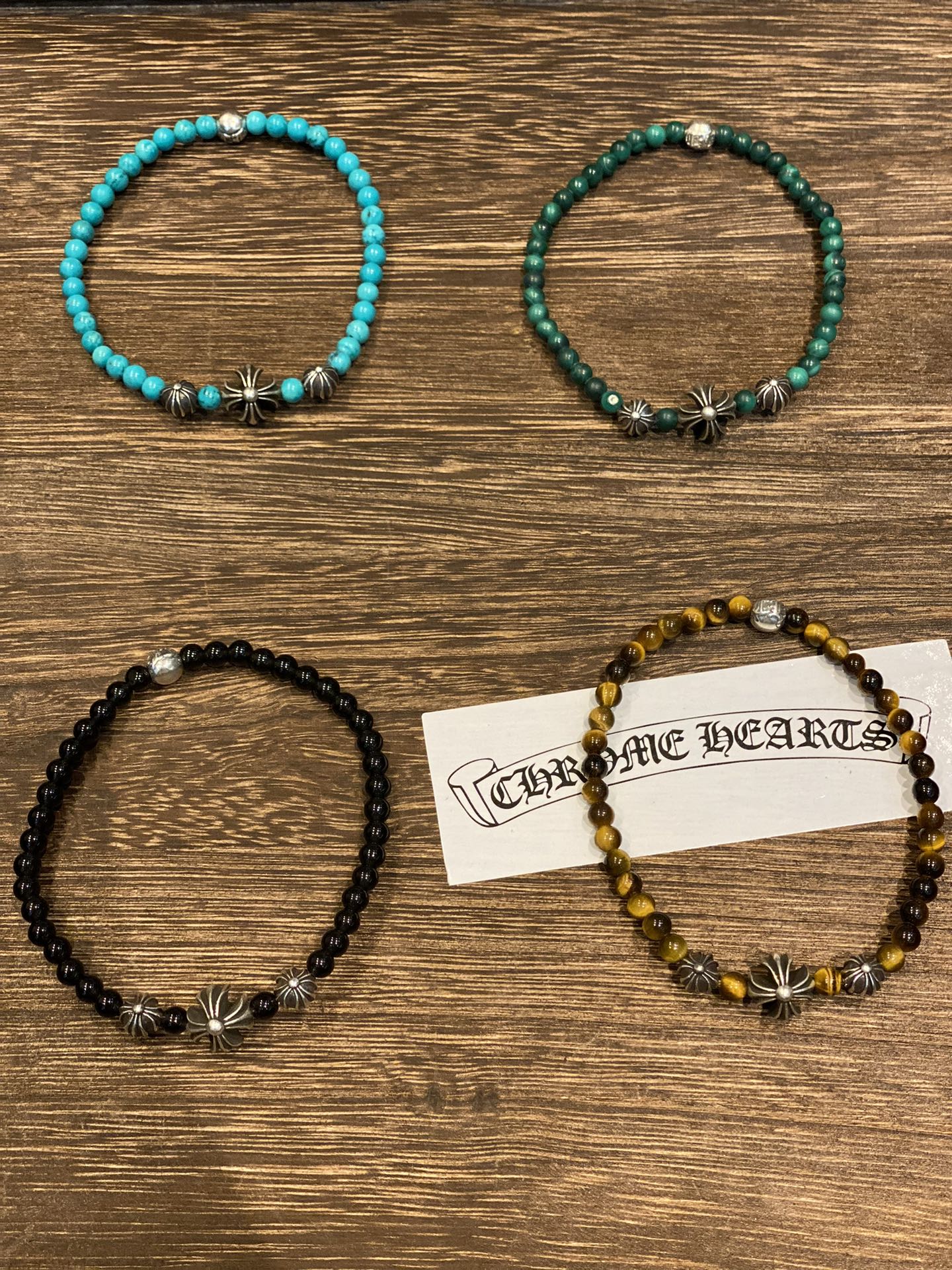 Silver bead bracelet