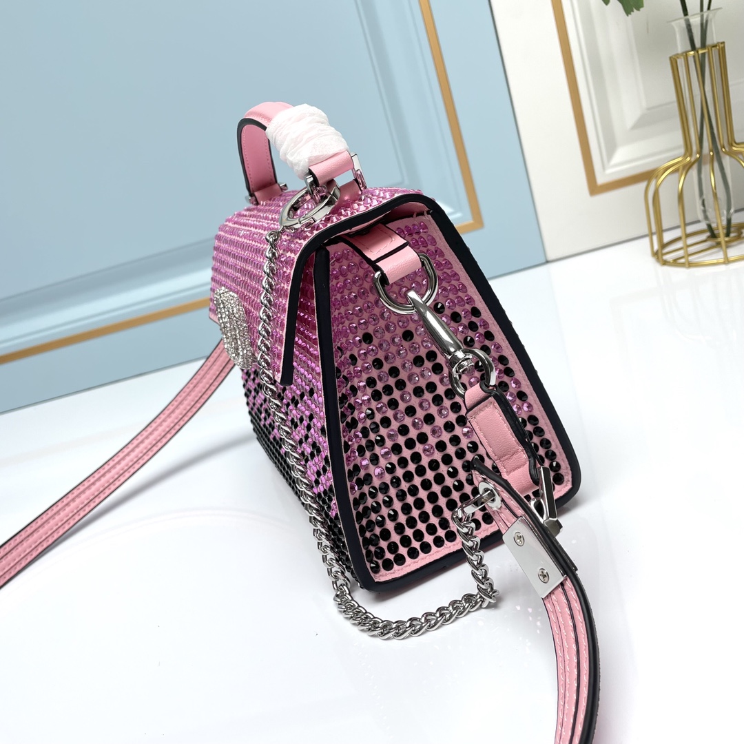 【配礼盒】🎁Valentino Garavani VSLING 迷你手提包，通体覆满施华洛世奇®仿水晶，