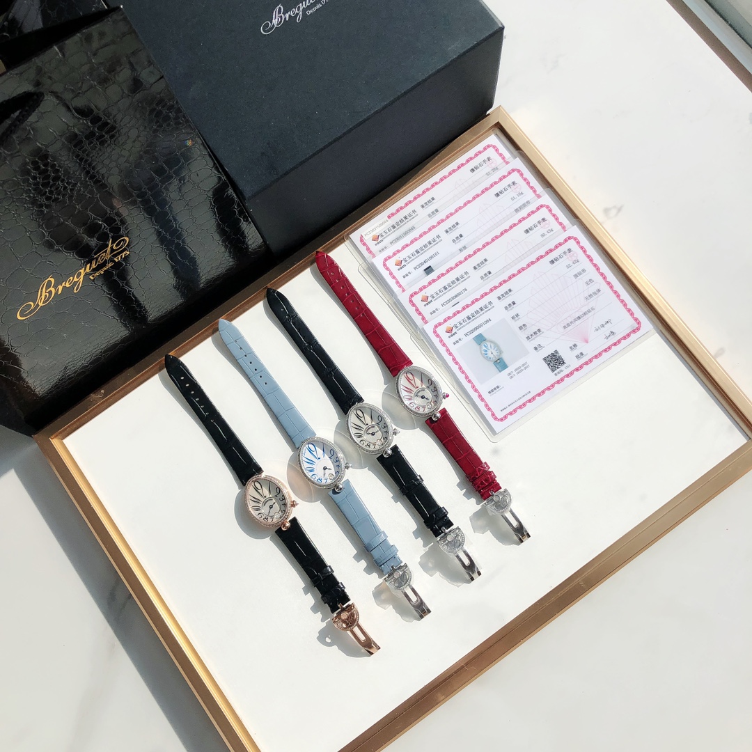 NO:390494,The latest upgraded platinum version of Breguet Queen of Naples!  Real diamonds, the highest version is coming out strongly!  Welcome to compare the highest quality on the market!  High-end quality took two years. Combined with high-tech and electronic data, after many subtle modifications and testing, it finally reached the level of the strongest copy watch, providing benefits to female friends. The case is set with 54 real diamonds in 1.7. It is equipped with diamond testing certificate, one table, one number, and supports re-inspection!  The oval case is decorated with coin pattern on the outer edge of the case. The overall shape is 316 stainless steel, 18k white gold, rose gold, the bezel is set with multiple brilliant-cut real diamonds, the crown is set with a multi-section pear-shaped diamond, transparent sapphire glass mirror, the back cover is made of high-tech electronic laser technology, engraved with digital encoding (full digital shape and strong three-dimensional sense). The size is 36.5 X 28.45 mm, the waterproof 30-meter dial is Tahiti natural white mother-of-pearl, with guillotine engraving, with an eccentric scale ring at 6 o'clock, Breguet Arabic numerals, and a multi-faceted flat-cut pear-shaped diamond at 6 o'clock, shining and dazzling, classic baked blue steel Breguet pointer, equipped with an automatic winding mechanical movement, the belt is imported crocodile leather strap, full gloss, matched with Breguet original folding buckle, and inlaid with multiple brilliant-cut diamonds!  Please identify the exclusive quality, breguet, crocodile skin19860909宝玑那不勒斯皇后最新升级白金版！ 真钻 最高版本强势登场！市面最高品质欢迎对比！高端品质 历时两年.结合高新科技和电子数据,经过多次精微修改和测试,终于达到最强副本腕表的水平,为广大女性朋友提供福利.表壳镶嵌1.7真钻石54粒.配钻石检测证书,一表一号 ,支持复检！鹅卵形表壳,表壳外缘饰有钱币纹,整体采用316精钢,包18k白金,玫瑰金,表圈镶有多颗明亮式切割真钻,表冠处镶有一颗多切面梨形钻石,透明蓝宝石玻璃镜面,后盖采用高新电子激光技术,刻有数字编码（数字形状饱满,立体感强）尺寸为36.5 X 28.45毫米,防水30米表盘为大溪地天然白色珍珠母贝,采用玑镂刻花处理,偏心刻度环于6点位置,采用宝玑阿拉伯数字时符,6点位镶嵌一颗多面平切的梨形钻石,闪耀炫丽,经典的烤蓝钢宝玑指针,搭载自动上链机械机芯,皮带采用进口鳄鱼皮表带,光泽饱满,搭配宝玑原装折叠表扣,镶嵌多颗明亮式切割钻石！请认准独家品质,,breguet,crocodile skin,Watch