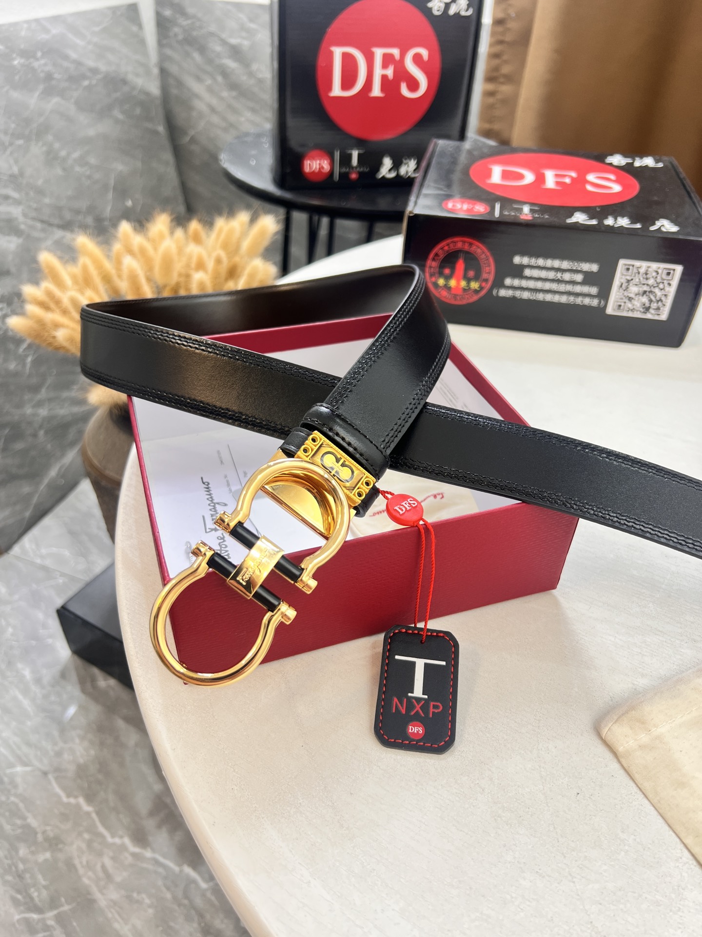 菲拉格慕男士皮带 送礼最佳 原厂进口平纹头层牛皮 三车线