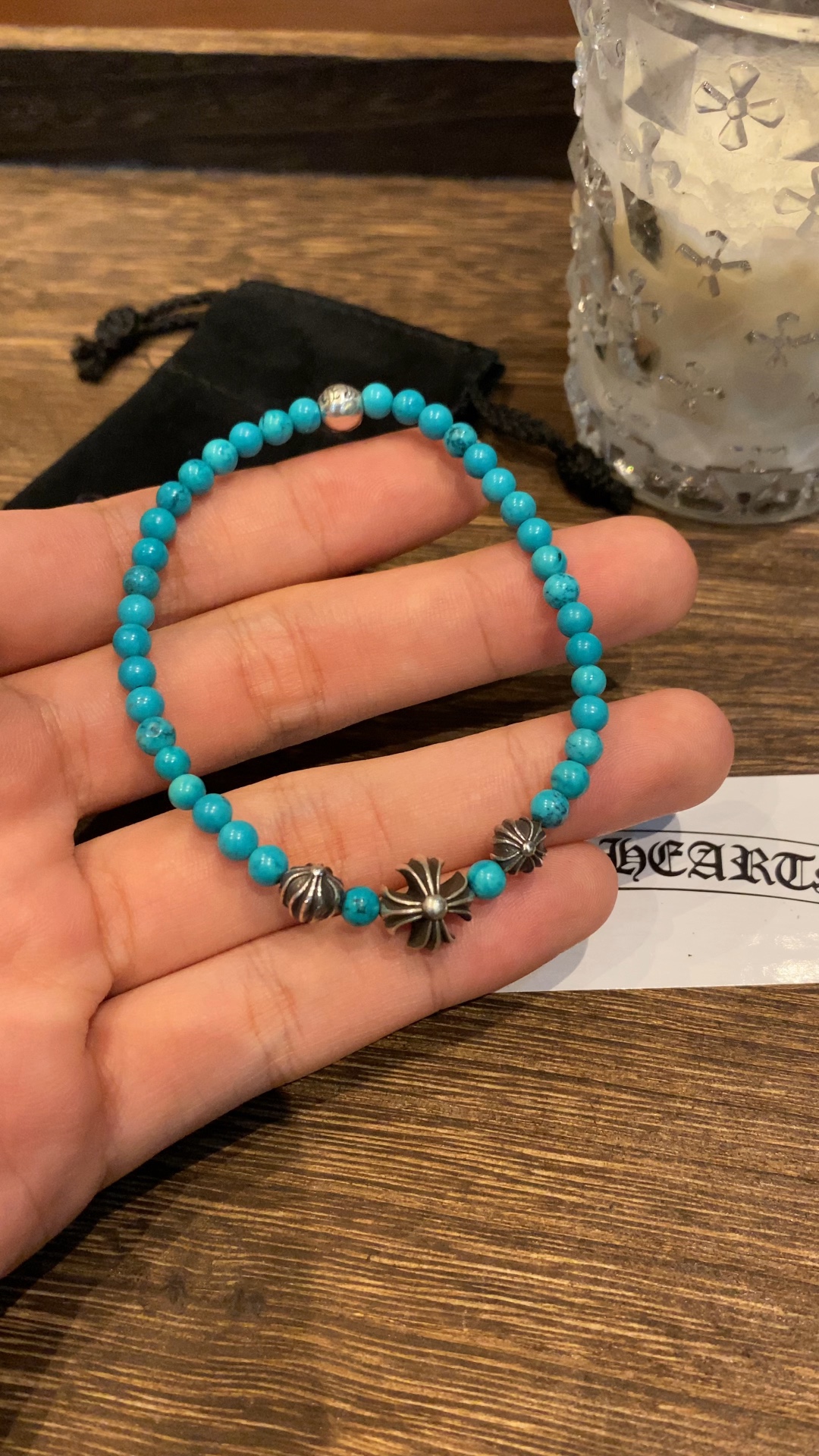Silver bead bracelet
