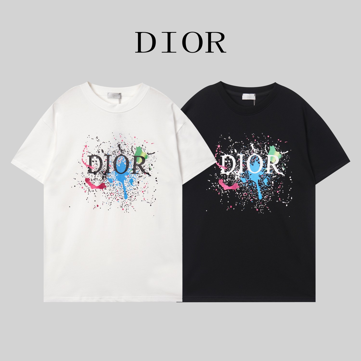 G1033 Hilo doble de alta calidad # DIOR*Dijia 2023 nueva camiseta colorida de verano y otoño, confeccionada c…