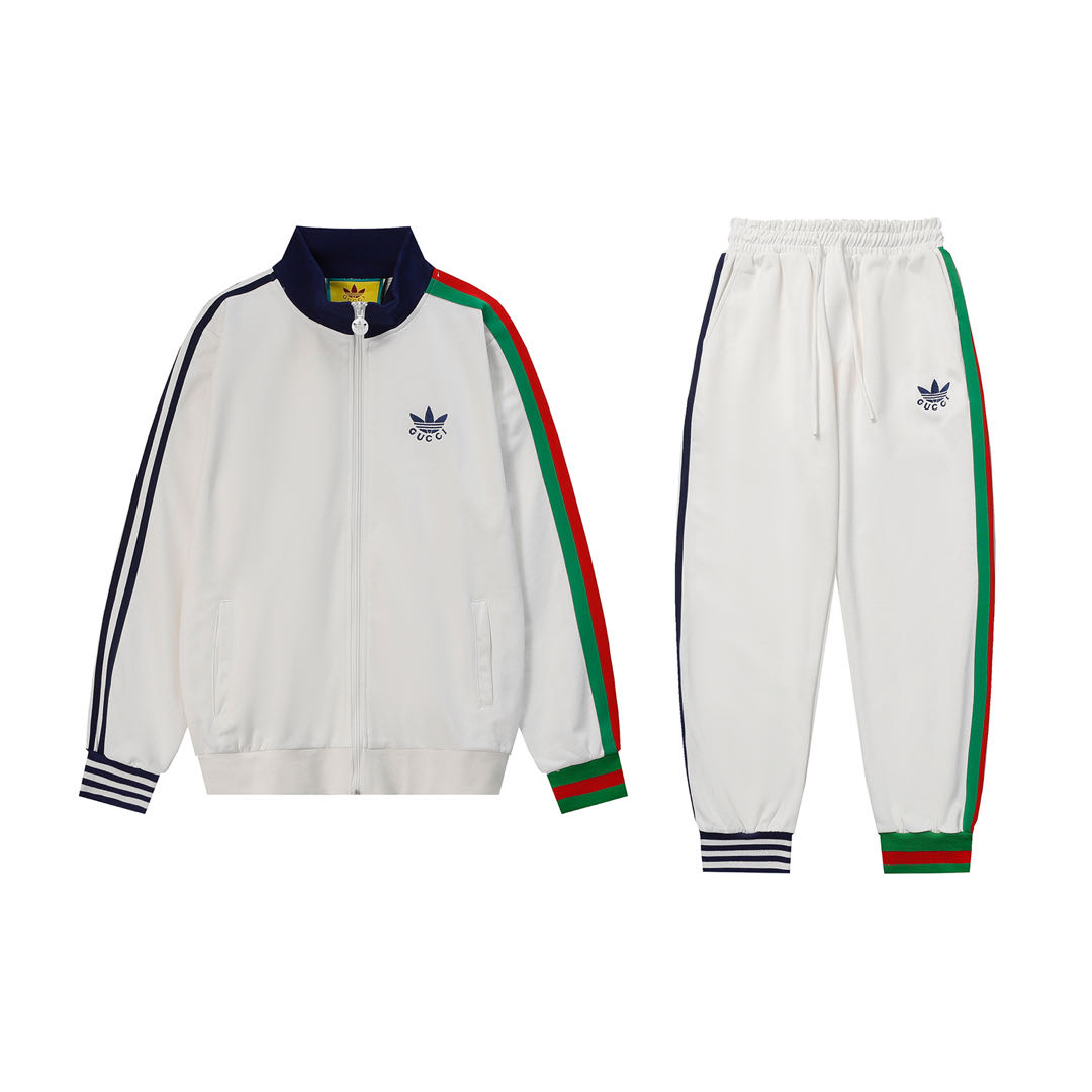 🔥🔥🔥 Nuevo conjunto de la colección conjunta Gucci 2023 Adidas, alta calidad, algodón personalizado de París de doble…