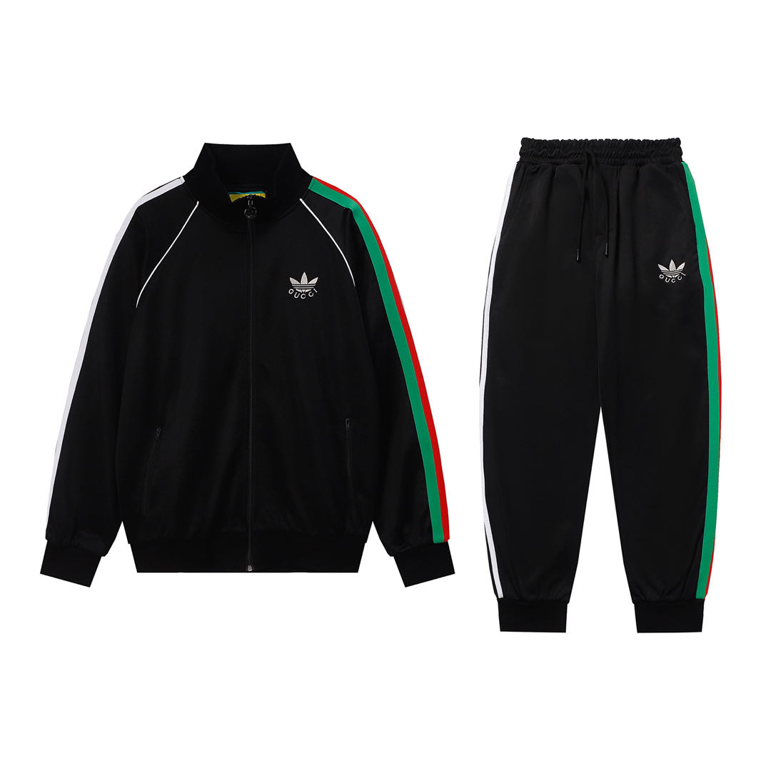 🔥🔥🔥 Nuevo conjunto de la colección conjunta Gucci 2023 Adidas, alta calidad, algodón personalizado de París de doble…