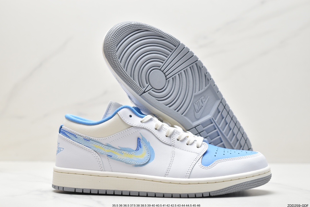 Air Jordan 1 Low Ice Blue Flame Hook FJ7219-441