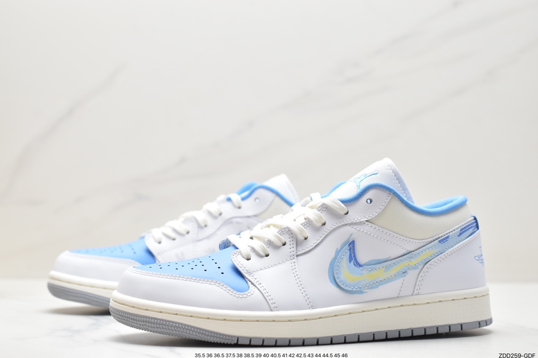 Air Jordan 1 Low Ice Blue Flame Hook FJ7219-441