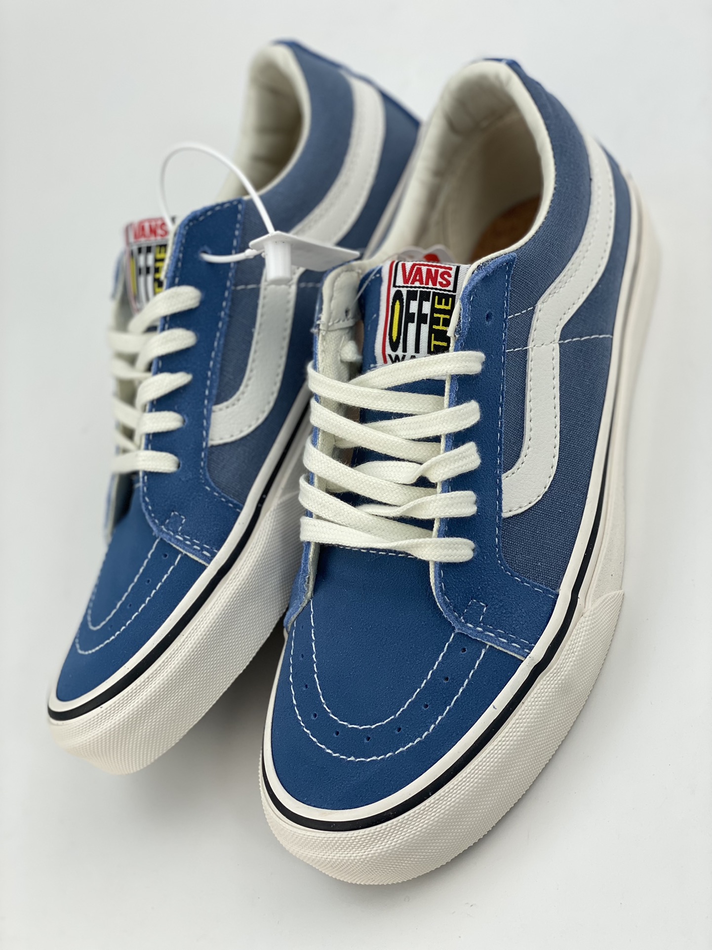 Vans SK8-Low environmentally friendly blue new generation retro contrasting low-cut vulcanized canvas shoes