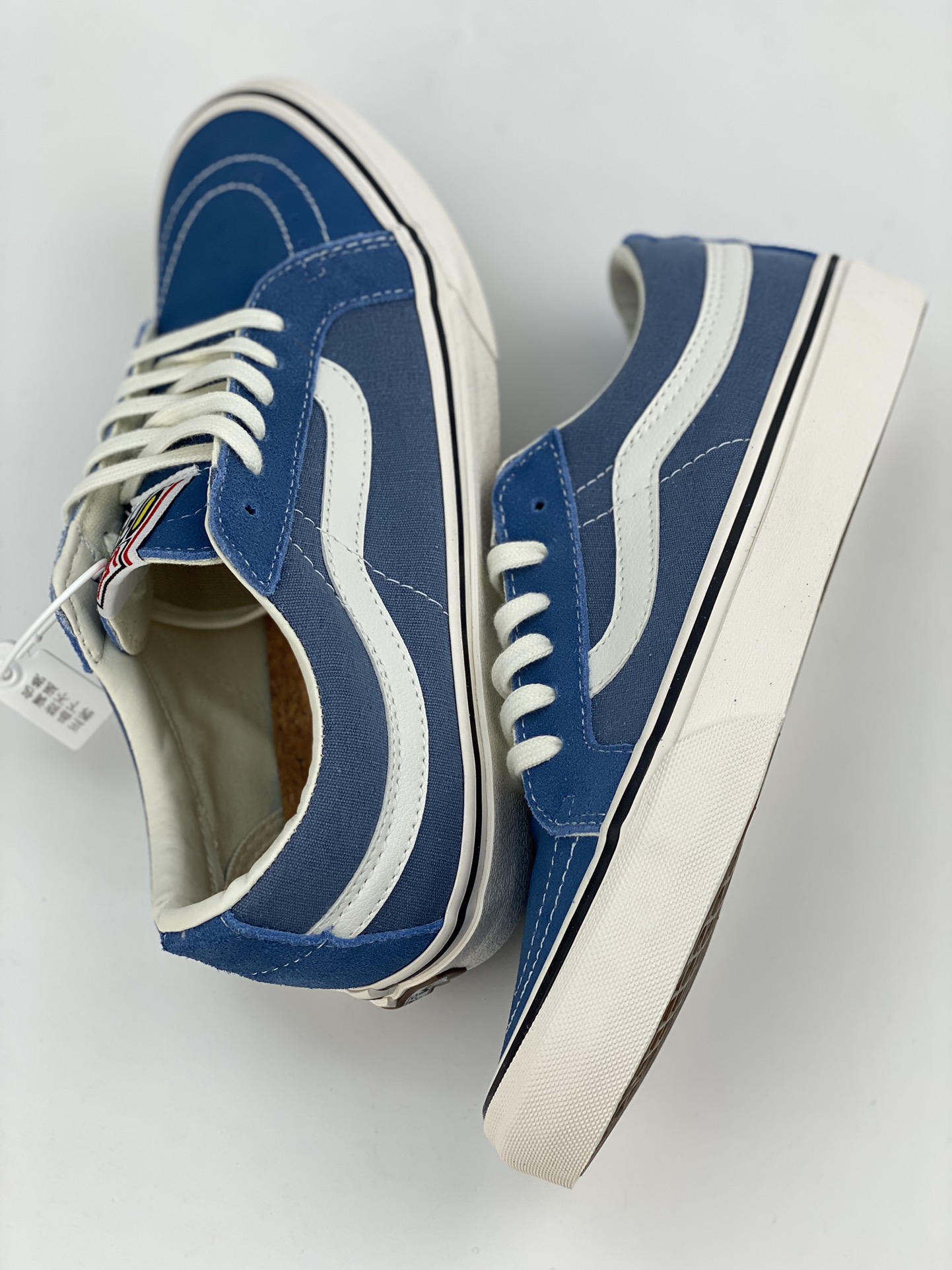 Vans SK8-Low environmentally friendly blue new generation retro contrasting low-cut vulcanized canvas shoes