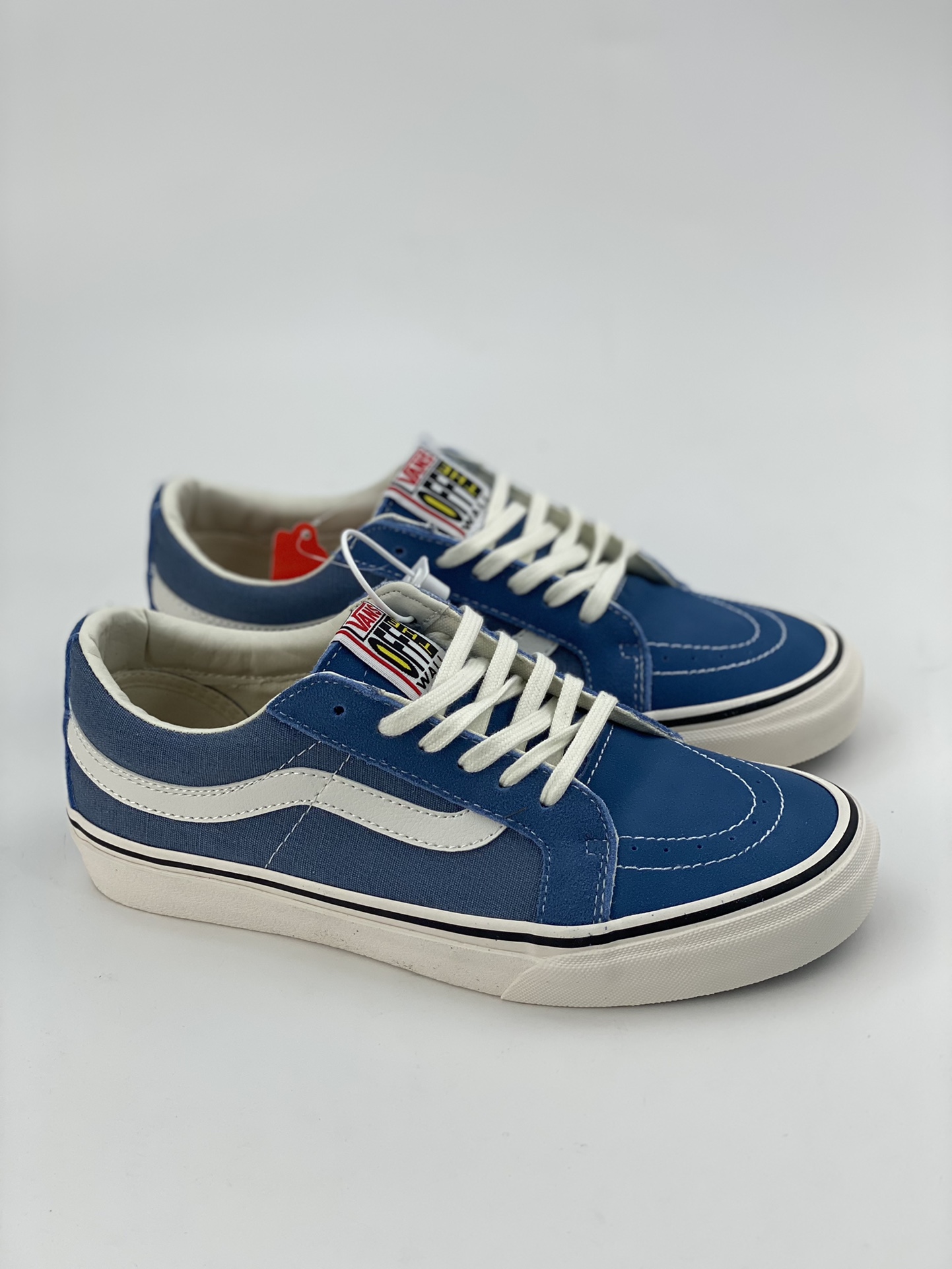 Vans SK8-Low environmentally friendly blue new generation retro contrasting low-cut vulcanized canvas shoes