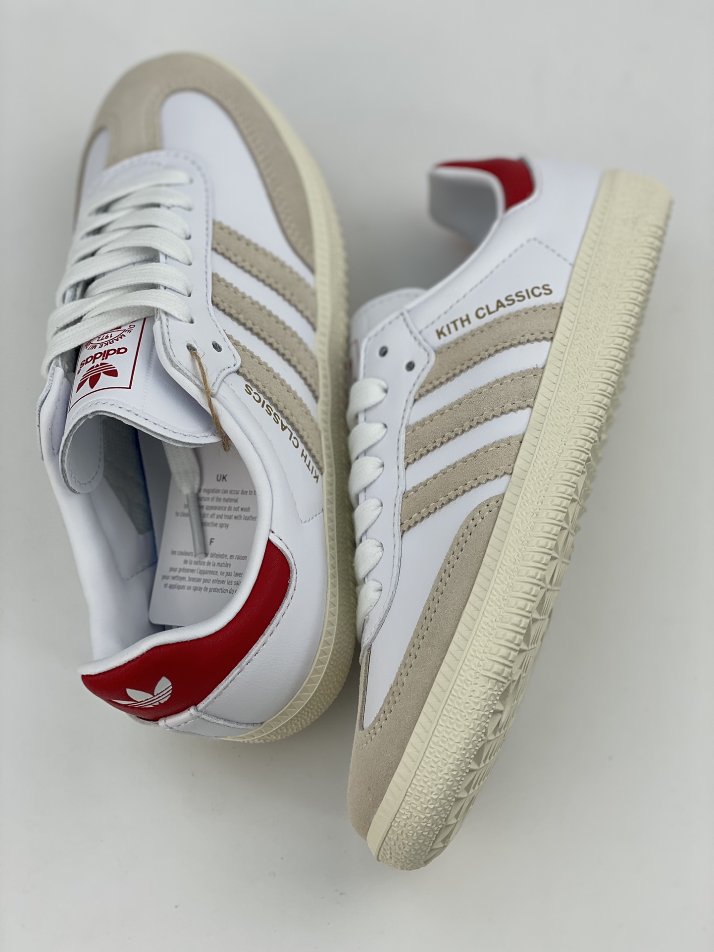 KITH x Adidas Originals Samba white, gray and red joint Samba training shoes GY2544