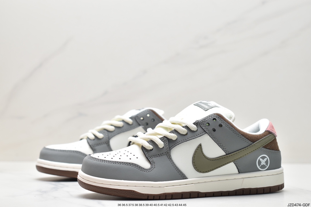 Yuto Horigome x Nike SB Dunk Low Gray and White Feather FQ1180-001