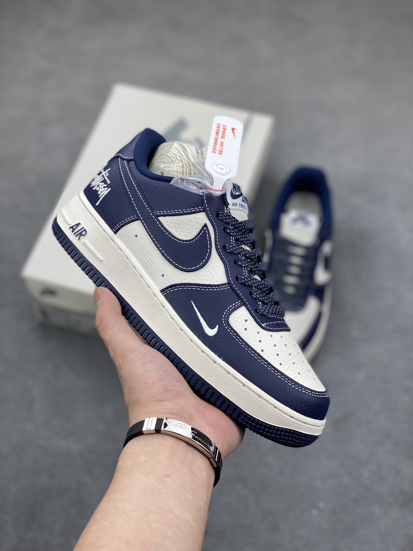 Nike Air Force 1 '07 Low Stussy Deep Ocean Blue Limited Edition Sneakers 2 i1685909679 5729 0