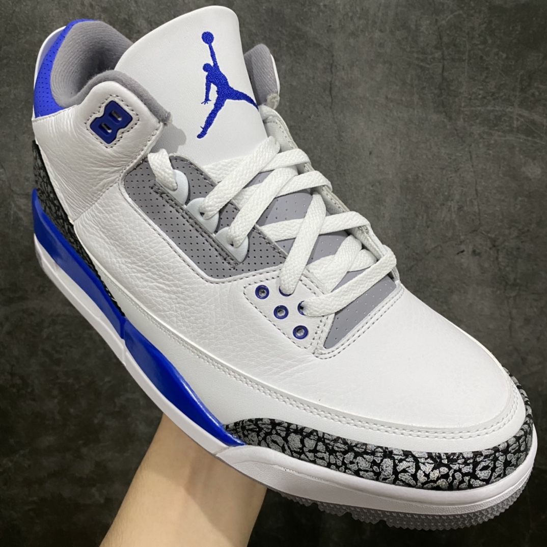 450 【X版纯原】Air Jordan AJ3 Retro 赛车蓝配色 CT8532-145