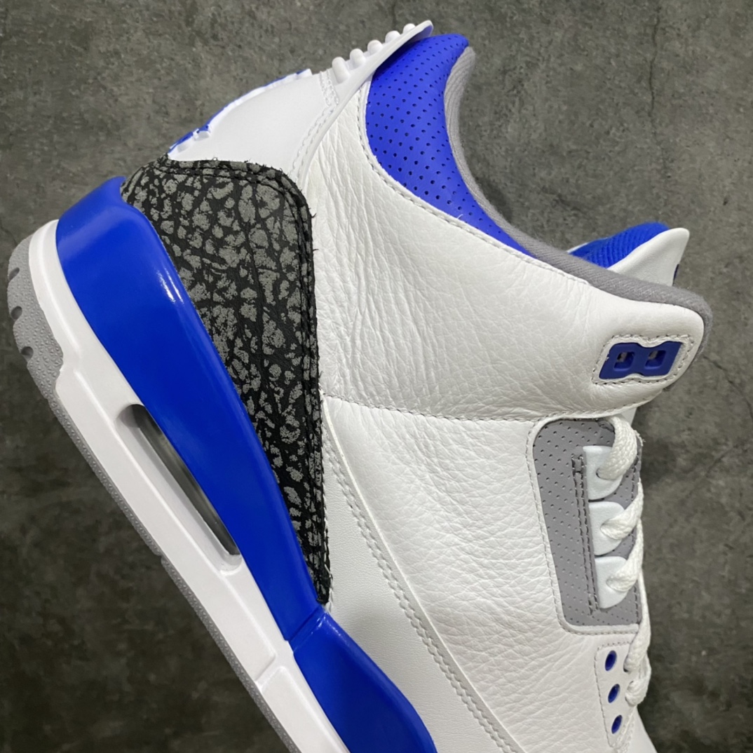 450 【X版纯原】Air Jordan AJ3 Retro 赛车蓝配色 CT8532-145