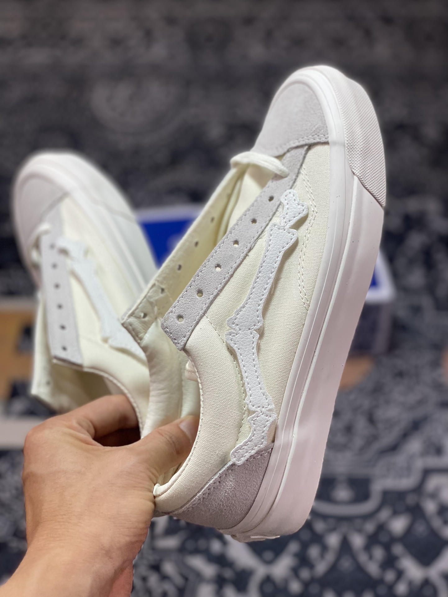 Blends x Vans Vault Og Style 36 Bone Joint Off-White Velcro Casual Skateboard Shoes VN0A4BVEFS8