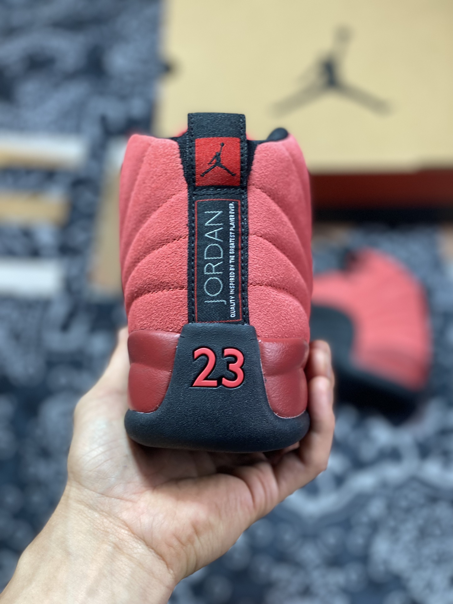 Air Jordan AJ12 Retro reverse black and red sick CT8013-602