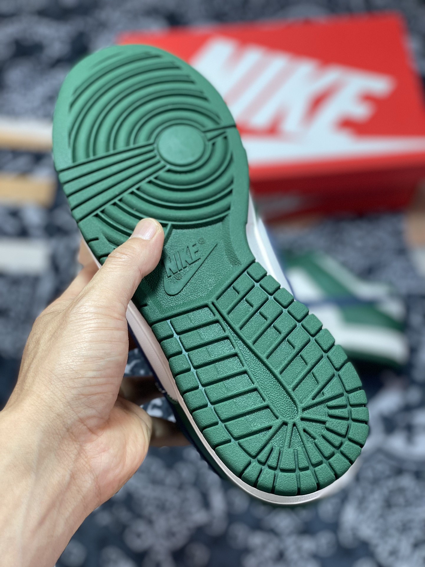 dunk dunk series low-top casual sports skateboard shoes ”retro green white night blue” 1503-300