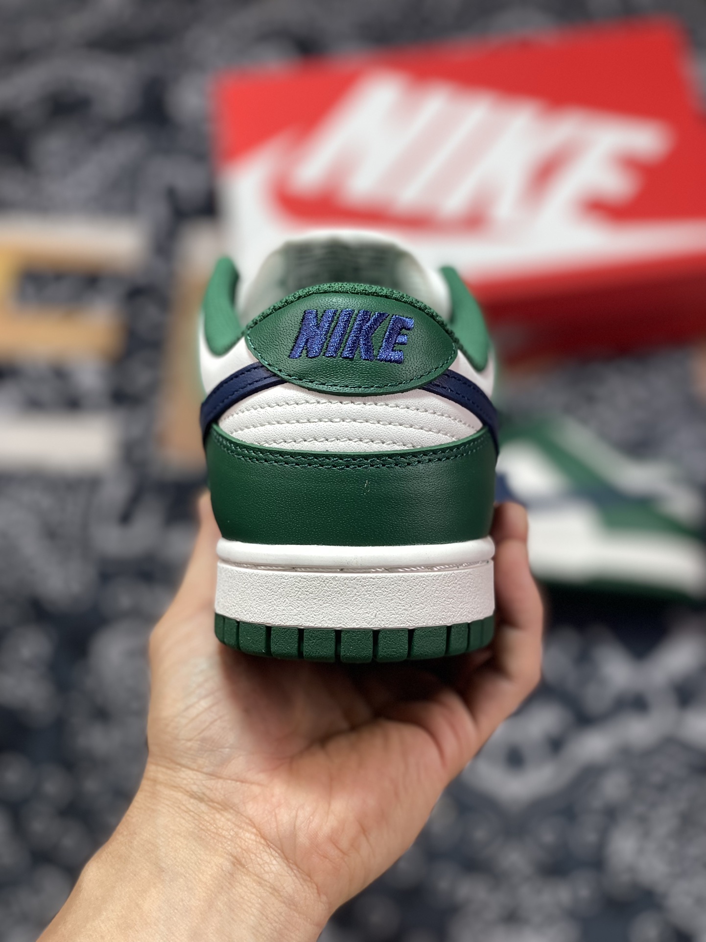 dunk dunk series low-top casual sports skateboard shoes ”retro green white night blue” 1503-300