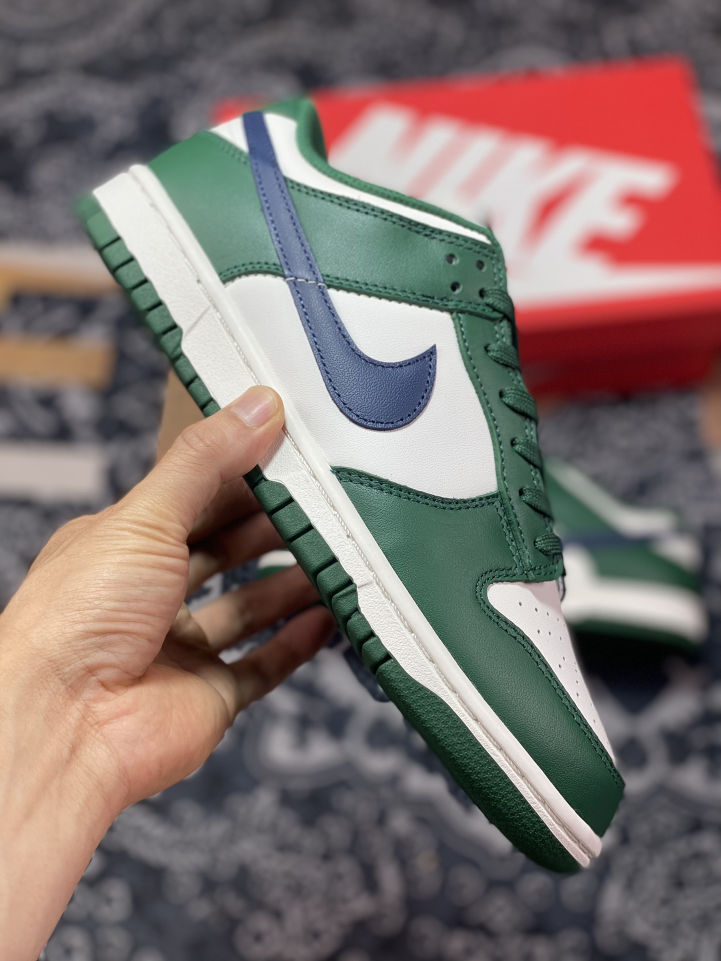 dunk dunk series low-top casual sports skateboard shoes ”retro green white night blue” 1503-300