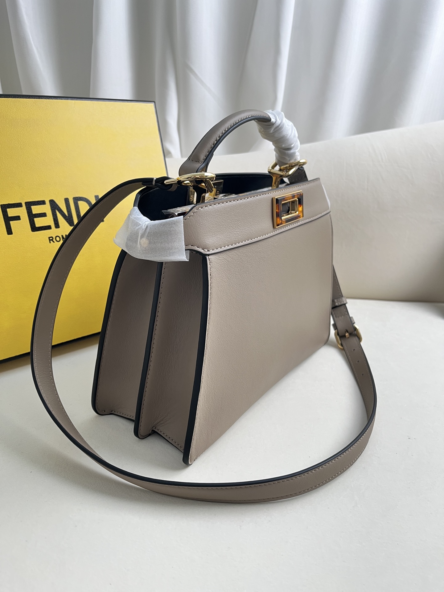 Fendi Peekaboo ISeeU Medium Gray Leather Top Handle Bag 2 i1685939767 2032 1