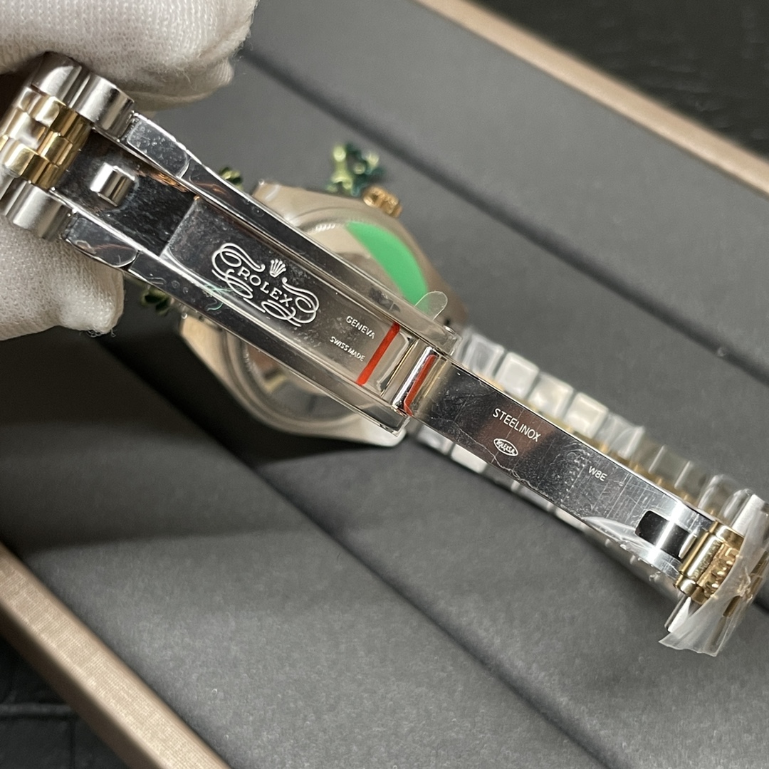 Rolex 女款日志31mm 间黄金 罗马刻度 镶钻圈