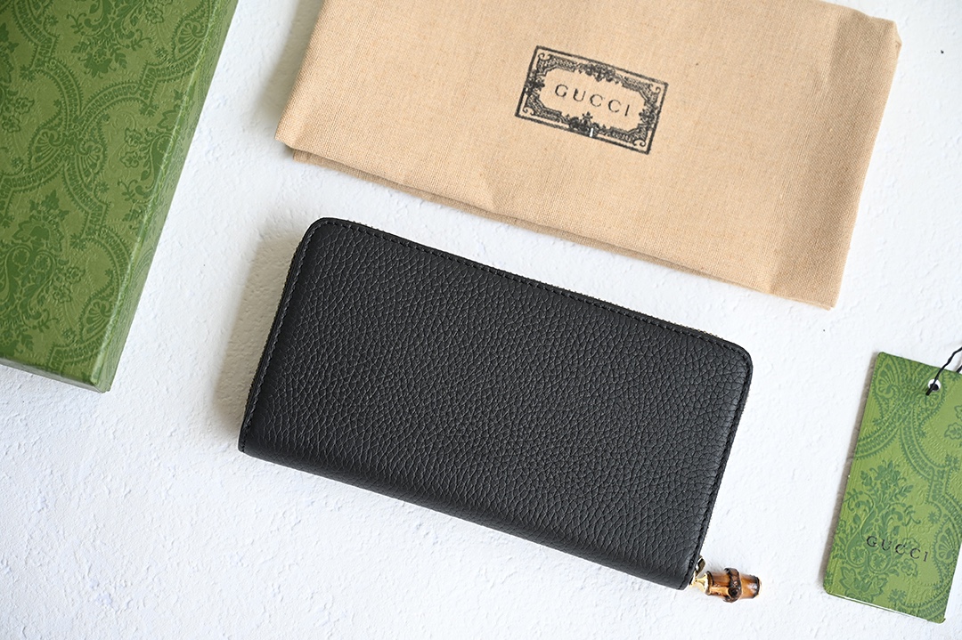 Gucci GG Marmont Long Wallet Black Leather Standard everyday