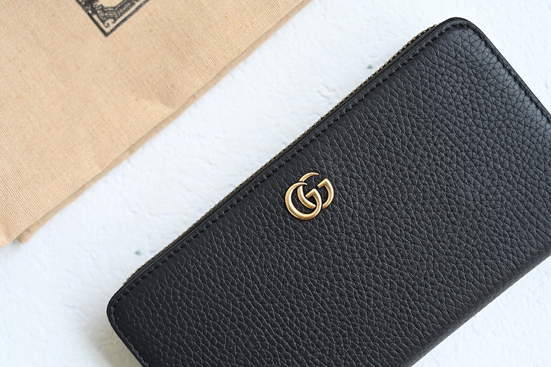 Gucci GG Marmont Black leather long wallet everyday