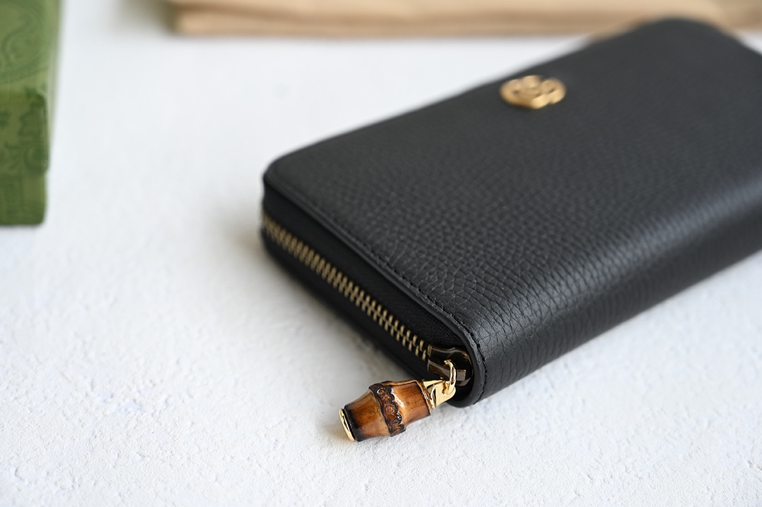 Gucci GG Marmont Long Wallet Black Leather Standard everyday