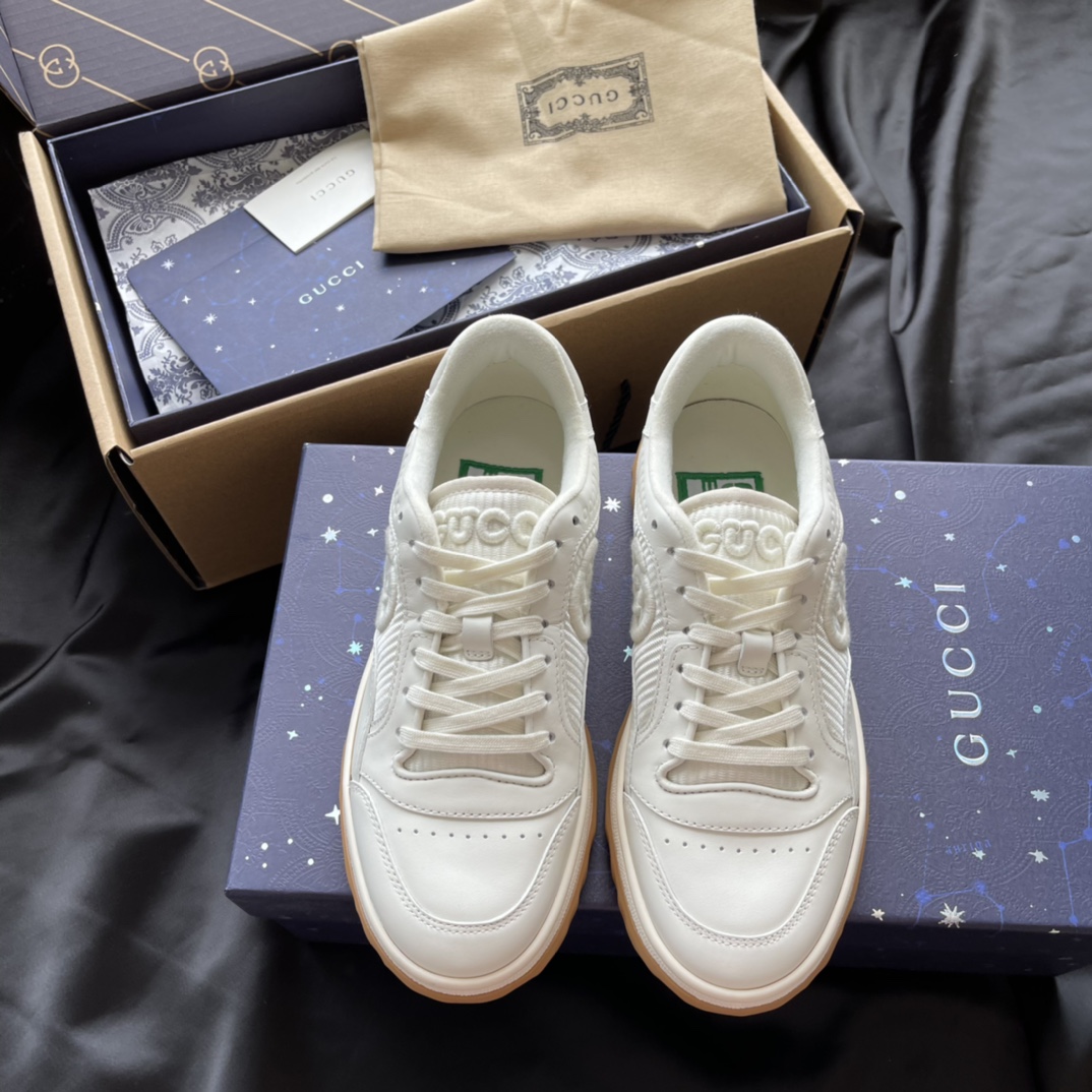 GUCCI 运动鞋 牛皮 网面 做旧 板鞋