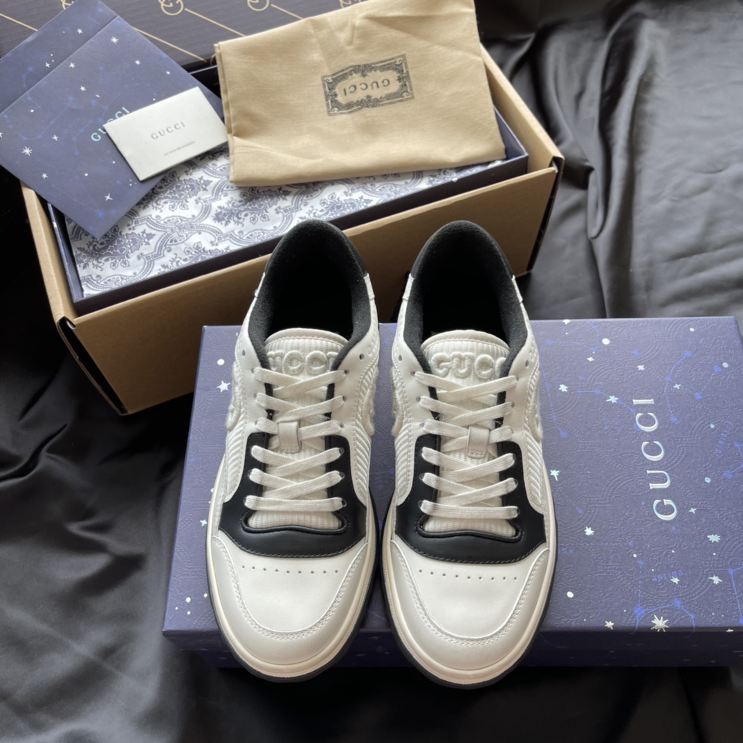 GUCCI 运动鞋 牛皮 网面 做旧 板鞋
