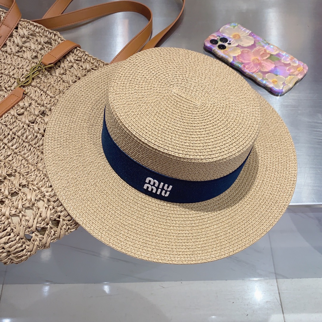 Personalizar la réplica de mejor calidad
 MiuMiu Sombreros Sombrero de paja Cada diseñador