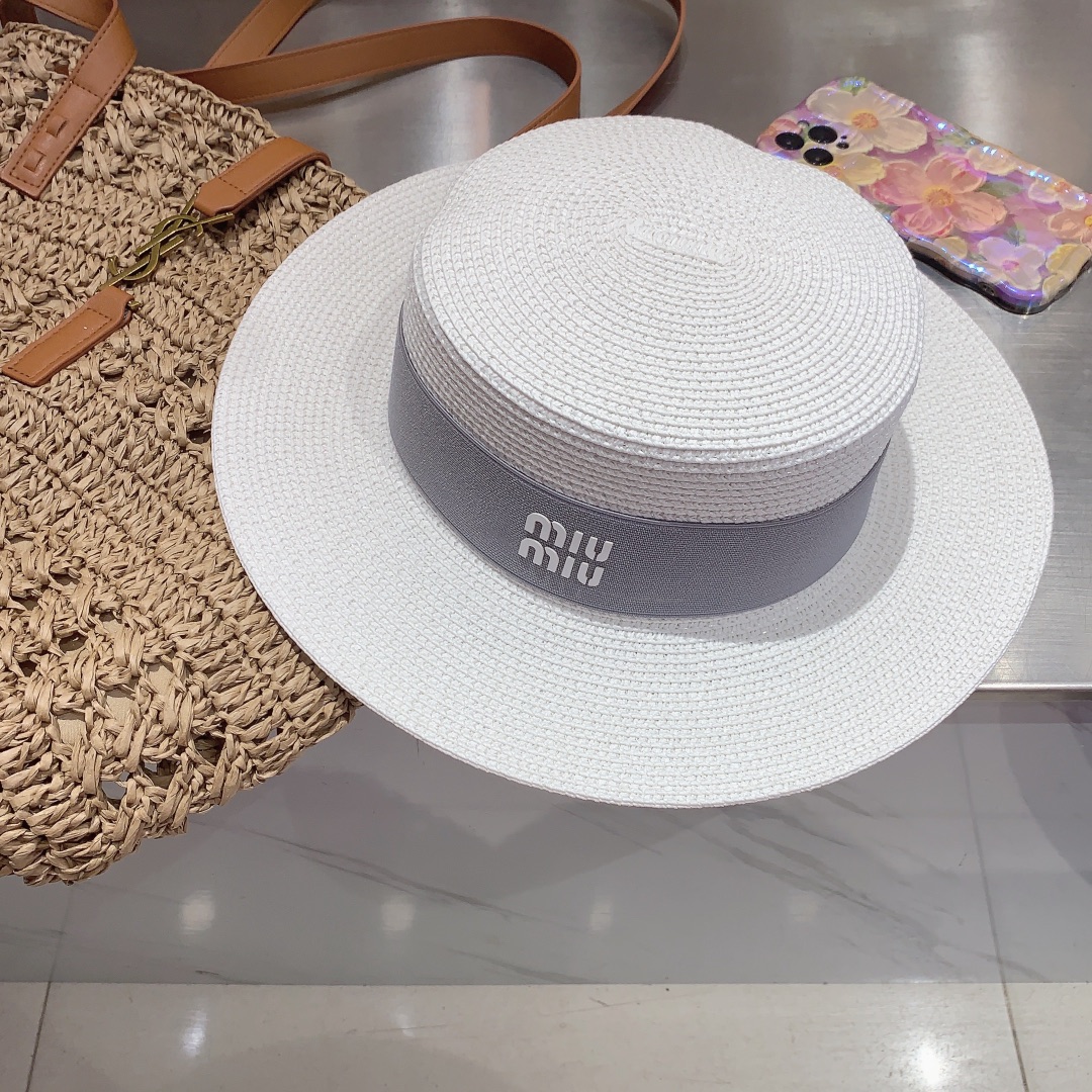 Réplica de diseñador calidad 7 estrellas
 MiuMiu Sombreros Sombrero de paja