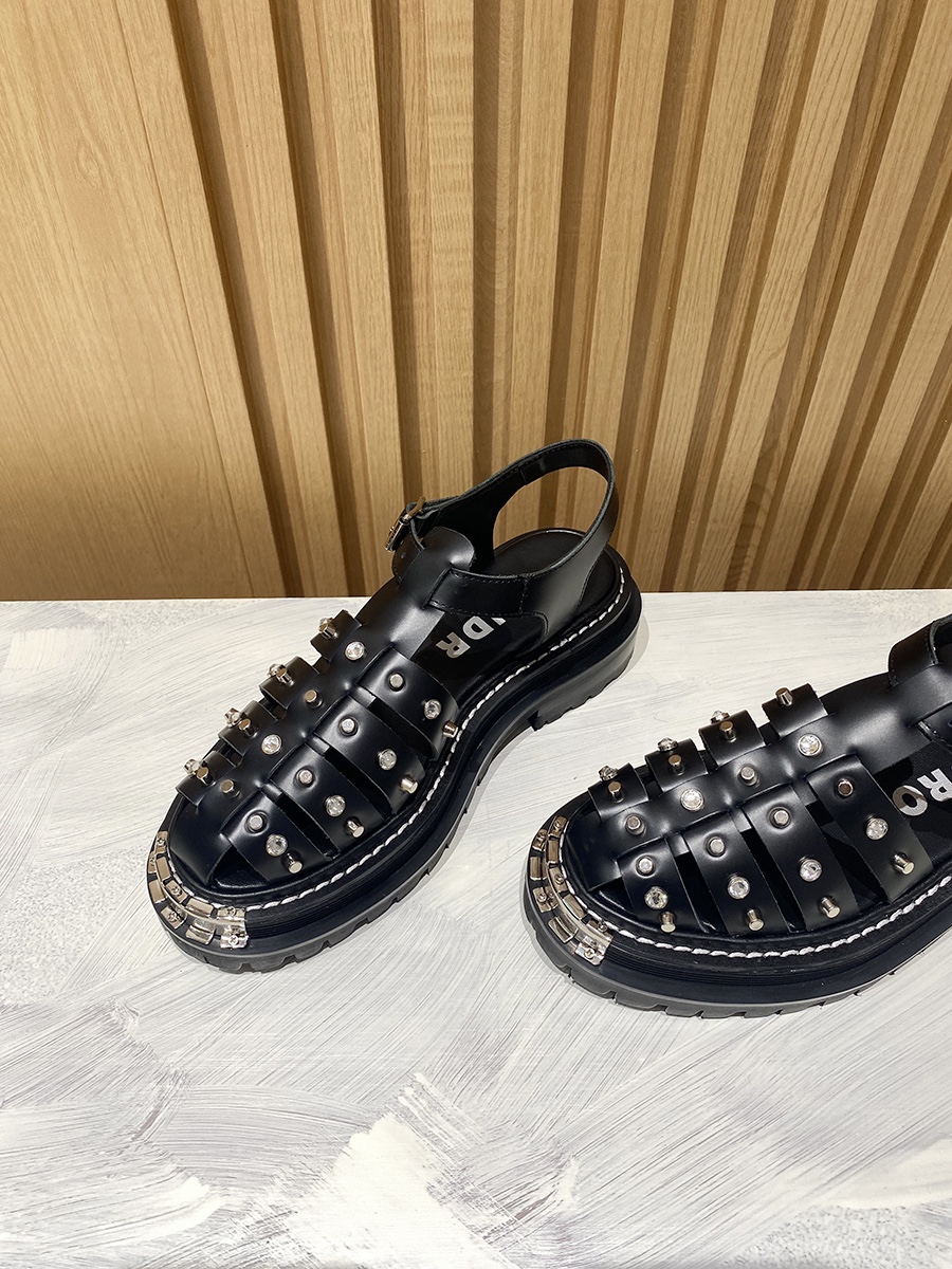 Sandro Women's Studded Leather Fisherman Sandals - Versatile Thick Sole 10 i1685975873 3657 8
