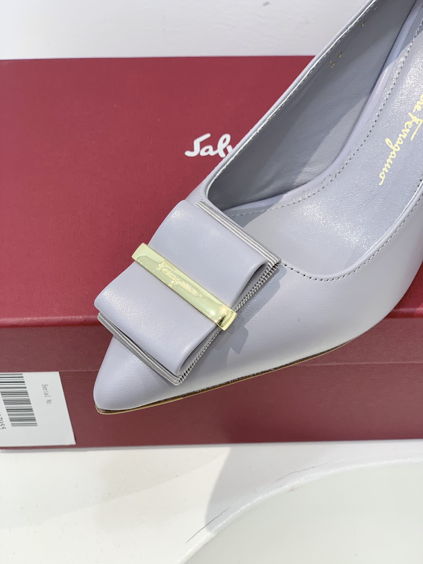 现货SF️salvatoreFerraga*o️新品上新！菲拉*慕双蝴蝶结尖头高跟鞋单鞋️Ferraga