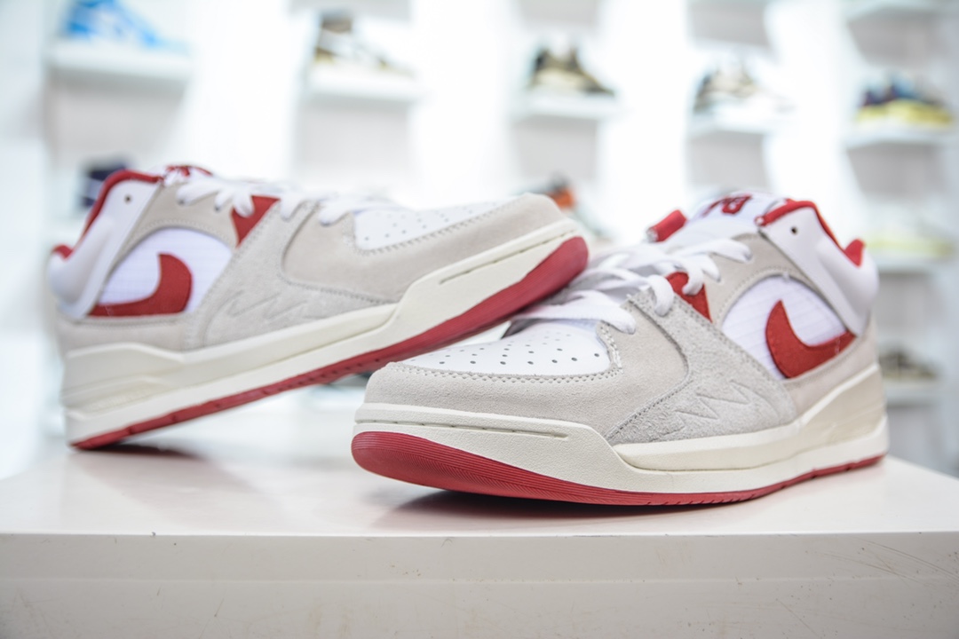 Pure original Air Jordan Stadium 90 white gray red retro wear-resistant low-top casual running shoes DX4397-106