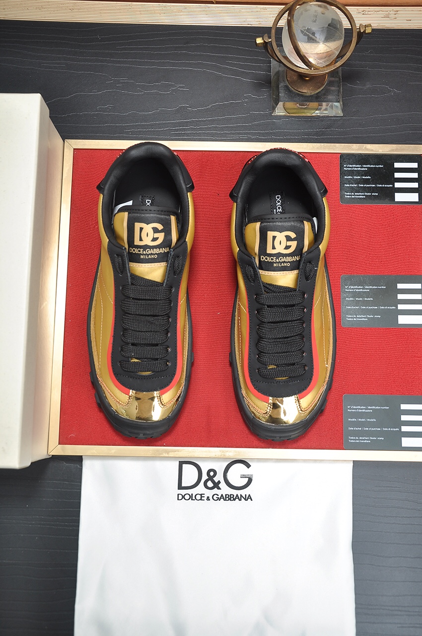 Dolce & Gabbana Shoes Sneakers Cowhide Sheepskin Silk Low Tops