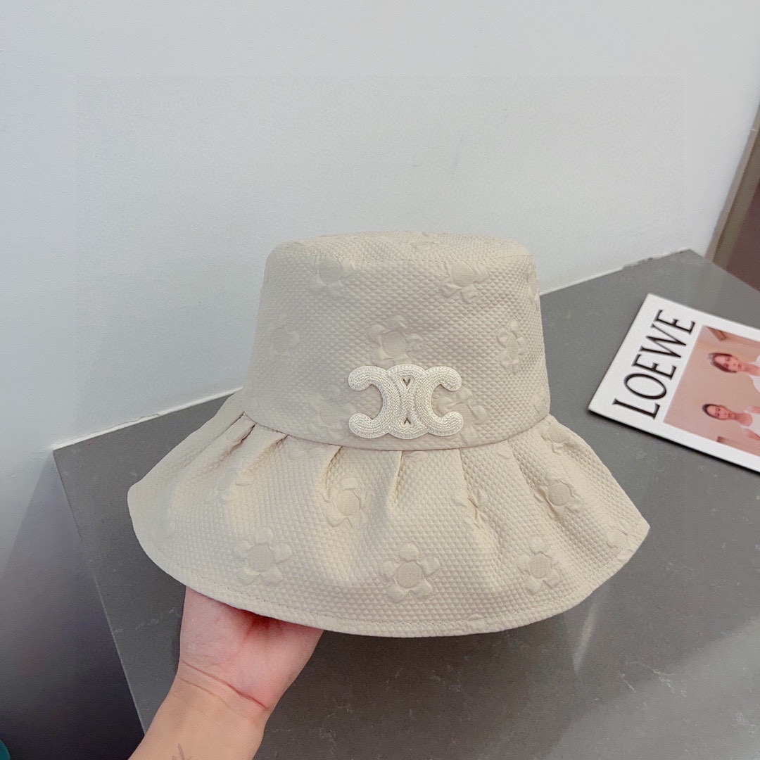 Celine赛琳荷叶边遮阳帽