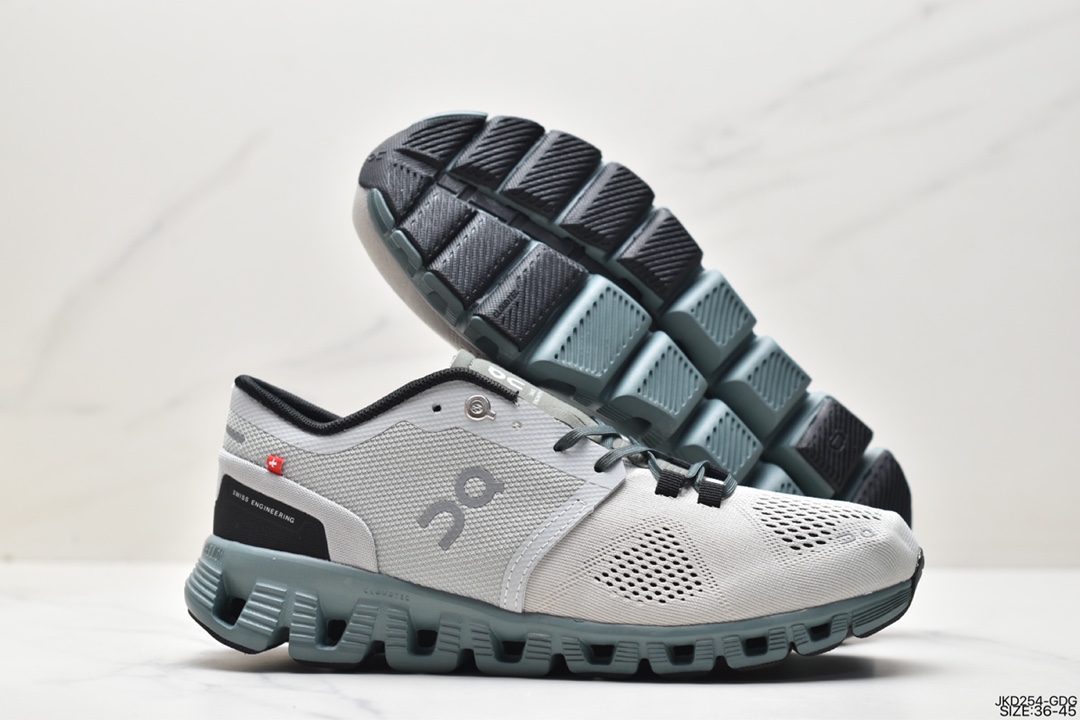 ON CloudX WHTE BLACK CloudX series low-top, lightweight, comfortable and multifunctional casual sports shoes