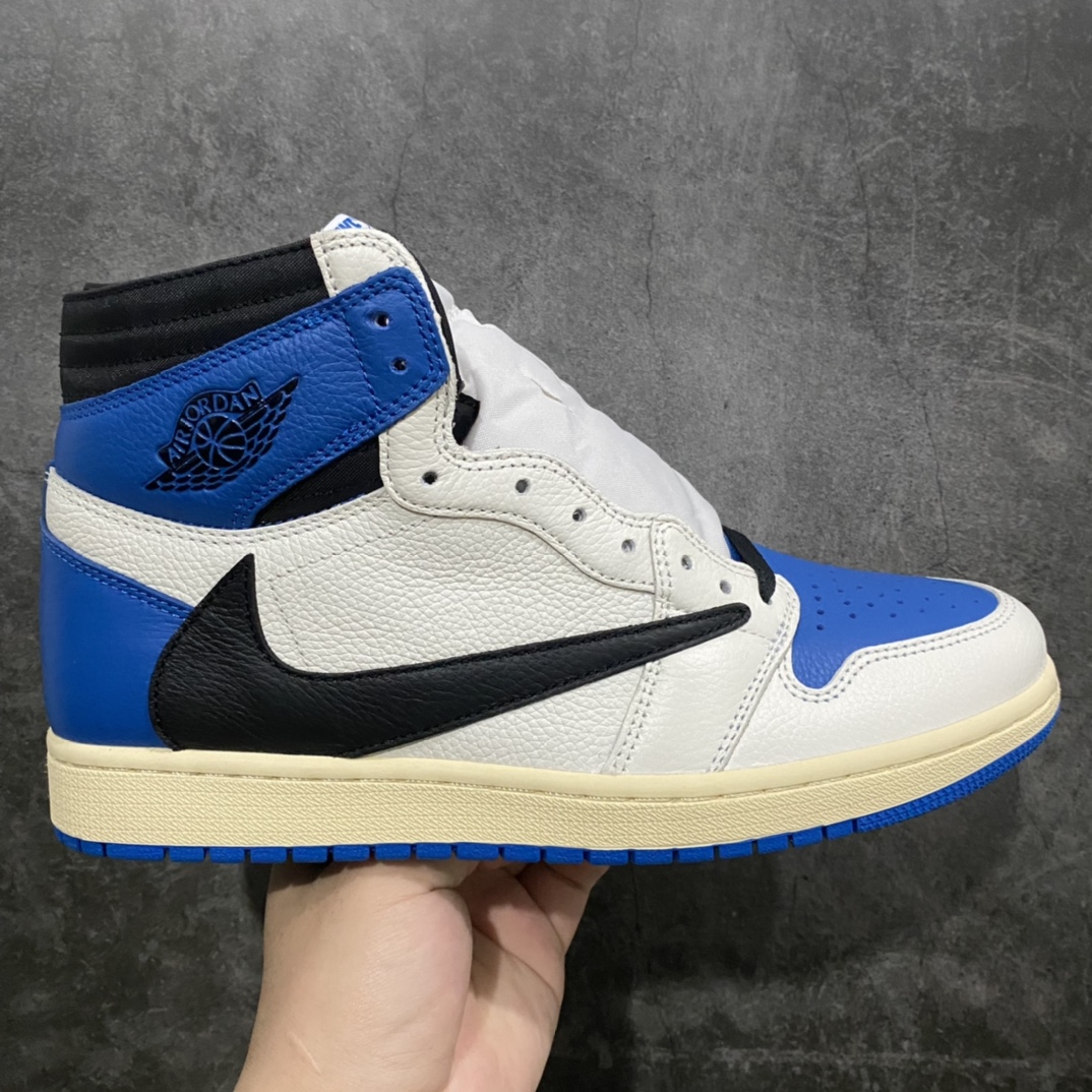 [Old DT version] New restock Travis Scott x Fragment Design × Air Jordan 1 High OG SP three-party joint DH3227-105