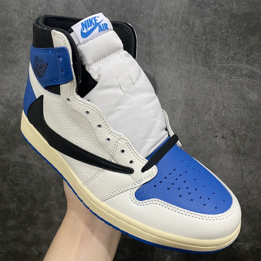 [Old DT version] New restock Travis Scott x Fragment Design × Air Jordan 1 High OG SP three-party joint DH3227-105