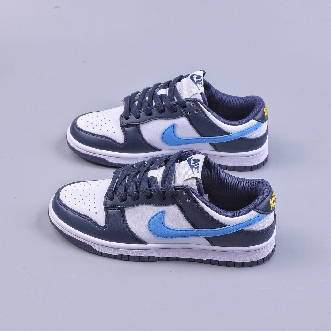 Nike Dunk Low black and white blue swoosh factory pure original quality shipment FN7800-400