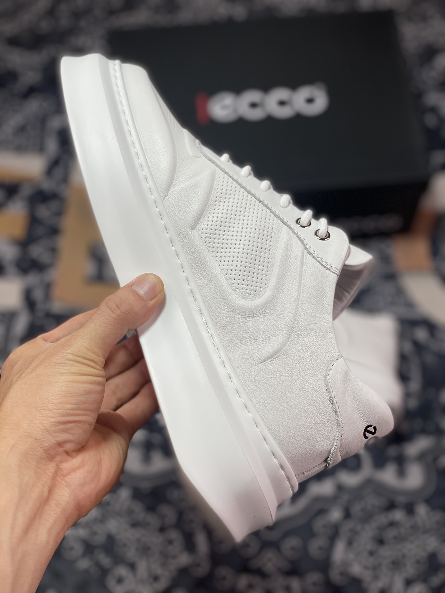 Ecco Aibu 2023 new four-season commuting casual white shoes