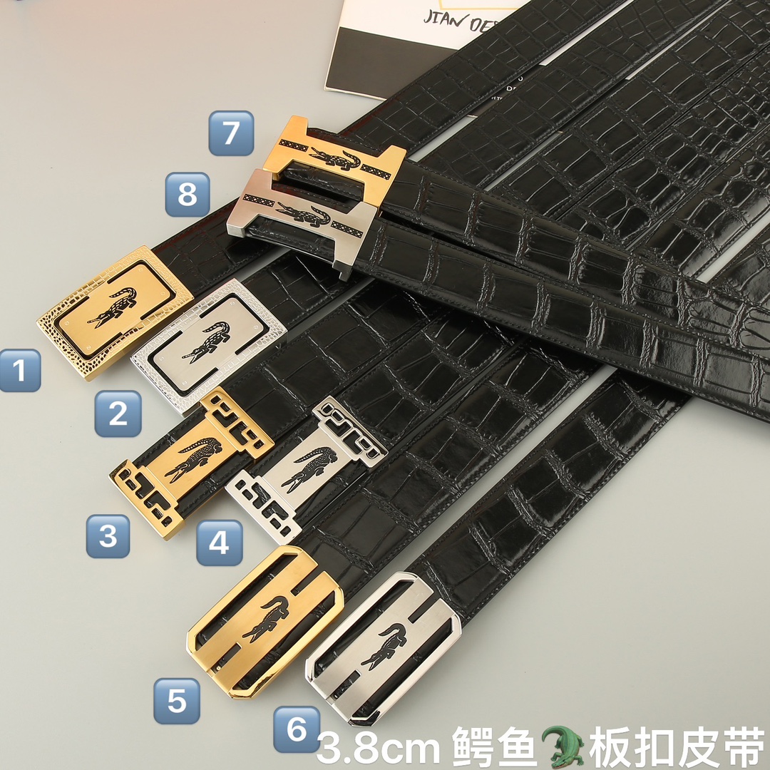 私人定制全套包装头层牛皮宽3.8CM