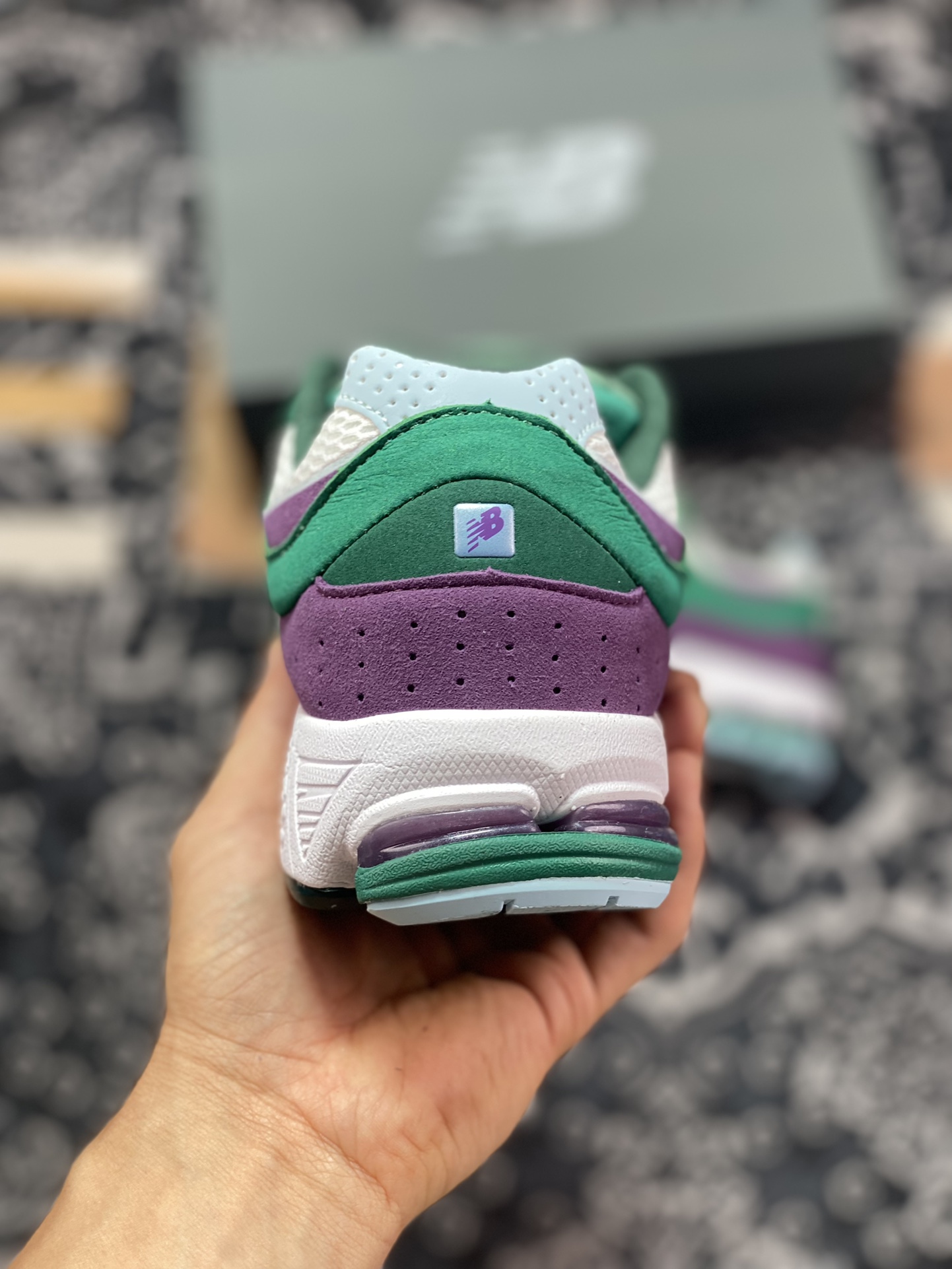 New Balance ML2002 Series Retro Dad Jogging Shoes ”Emerald Green Gray Purple” M2002RUT