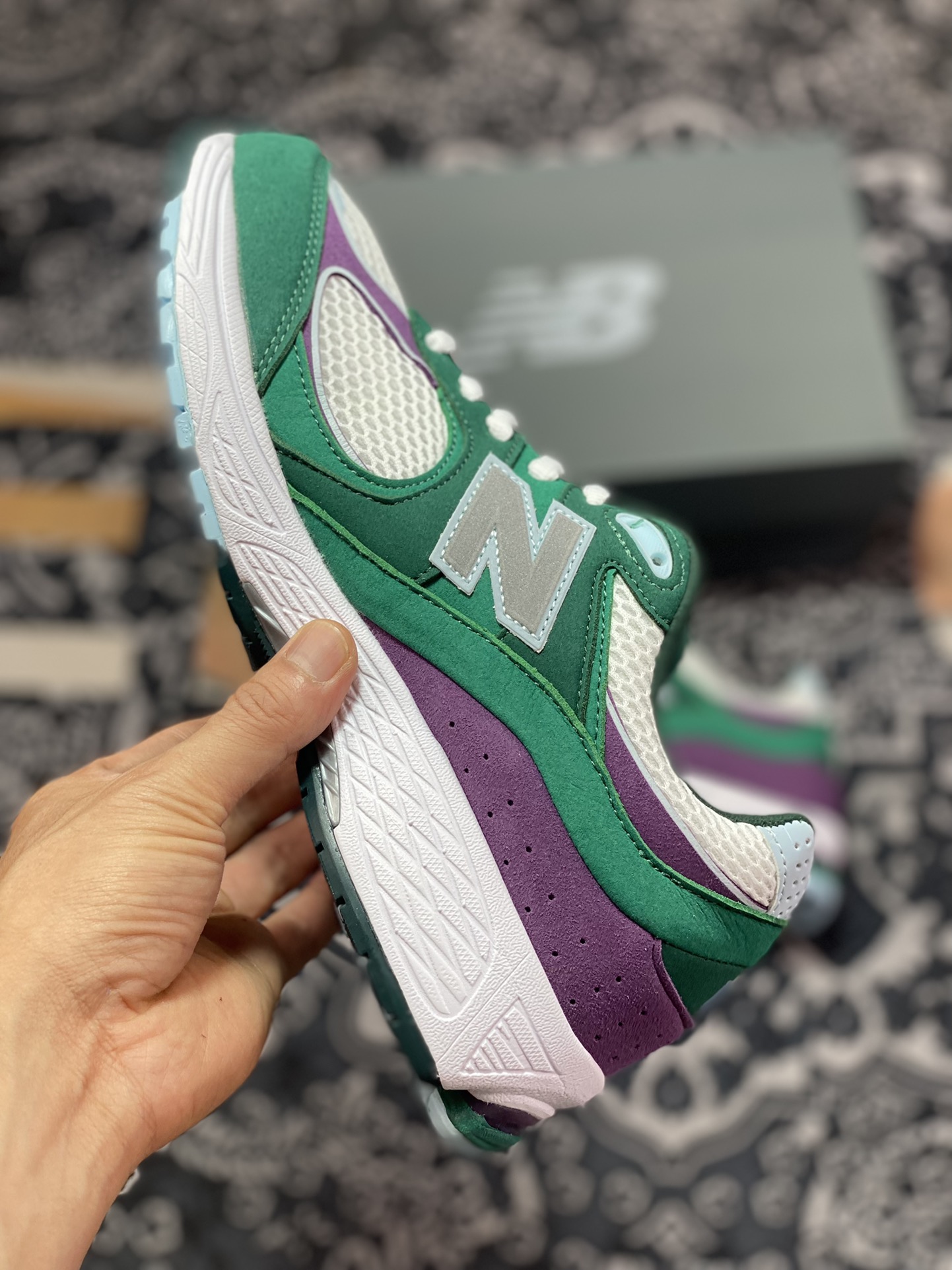 New Balance ML2002 Series Retro Dad Jogging Shoes ”Emerald Green Gray Purple” M2002RUT