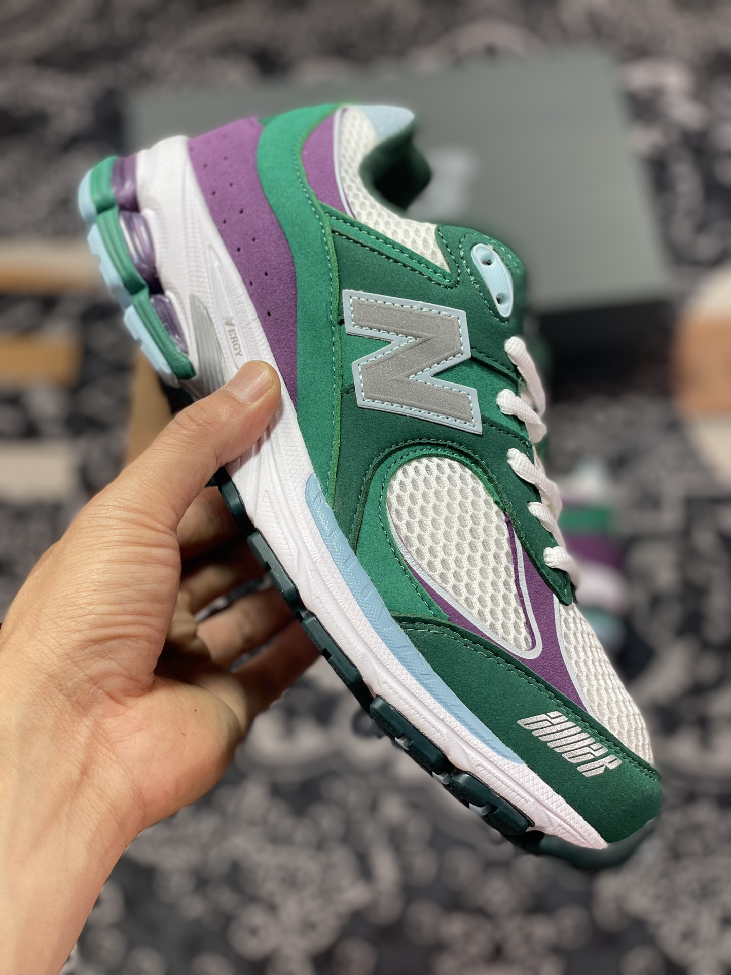 New Balance ML2002 Series Retro Dad Jogging Shoes ”Emerald Green Gray Purple” M2002RUT